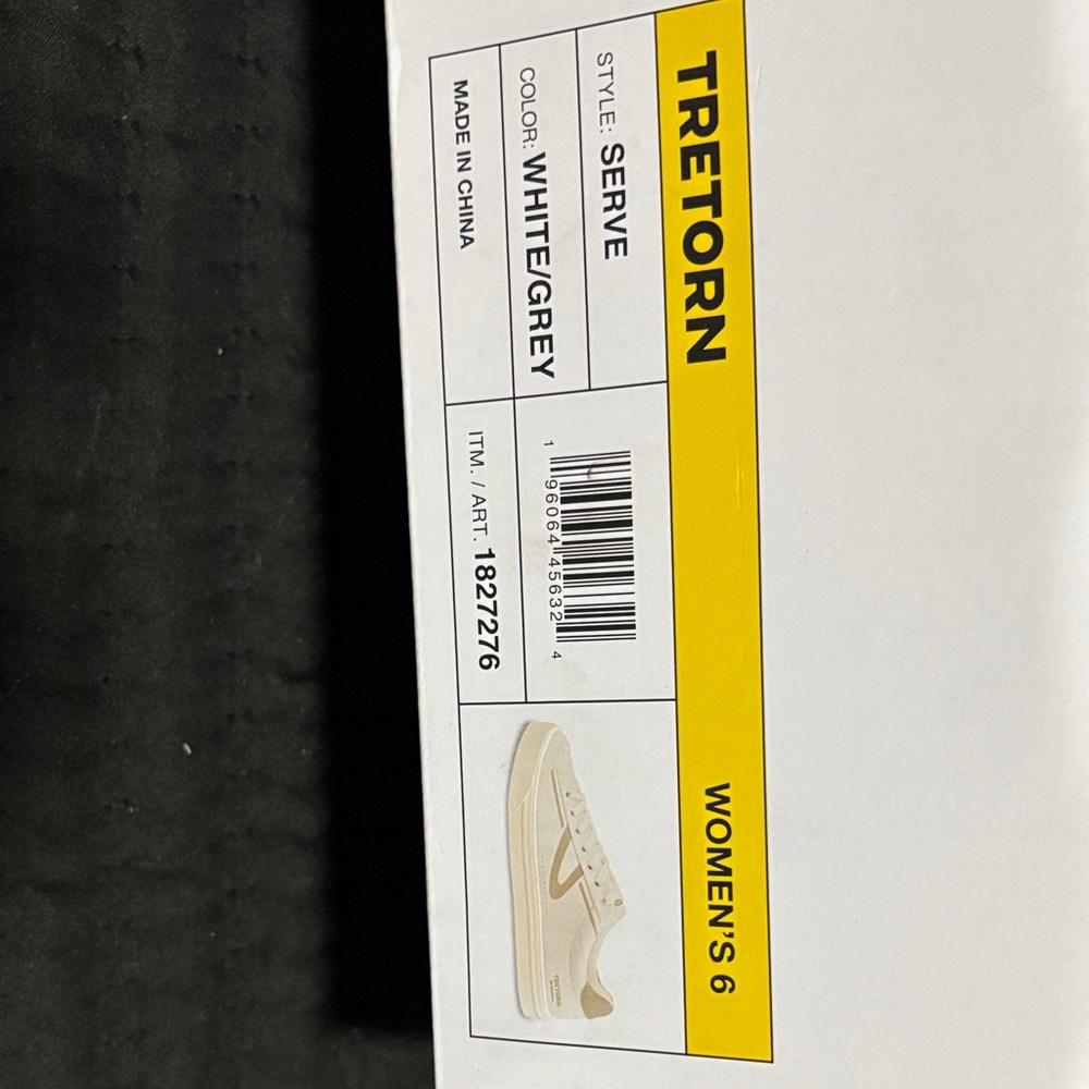 Tretorn Serve Low-Top Sneakers in White and Grey